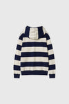 General Idea UNISEX Open Button Stripe Hoodie