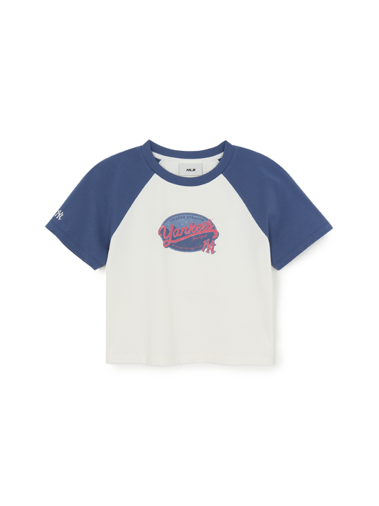 MLB Women's Vintage Color Block Crop T-Shirt