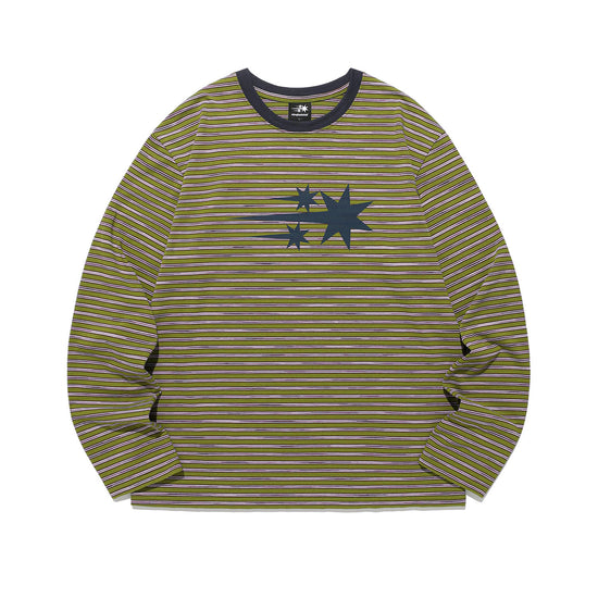Nice Ghost Club Stripe 3Star Long Sleeve Tee [Green]