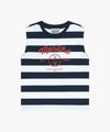 Marithé François Girbaud Kids Marine Stripe Sleeveless