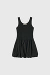 General Idea Women's Jersey Top Balloon One-Piece Dress [Black]