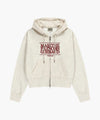 Marithé François Girbaud W CLASSIC LOGO CROP HOODIE ZIPUP