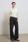 General Idea WOMAN Stripe Collar Half Knit