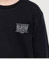 Marithé François Girbaud Kids Doodle Classic Logo Solid & Stripe Long Sleeve (2 Pack) Navy