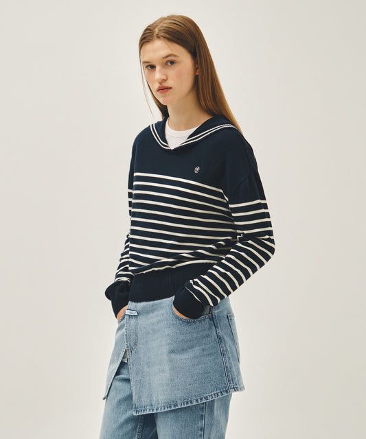 Marithé François Girbaud W SAILOR KNIT PULLOVER