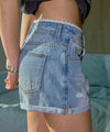 Bitter Cells Holly Lace Denim Shorts - Light Blue