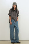 General Idea WOMAN Check Frill Blouse