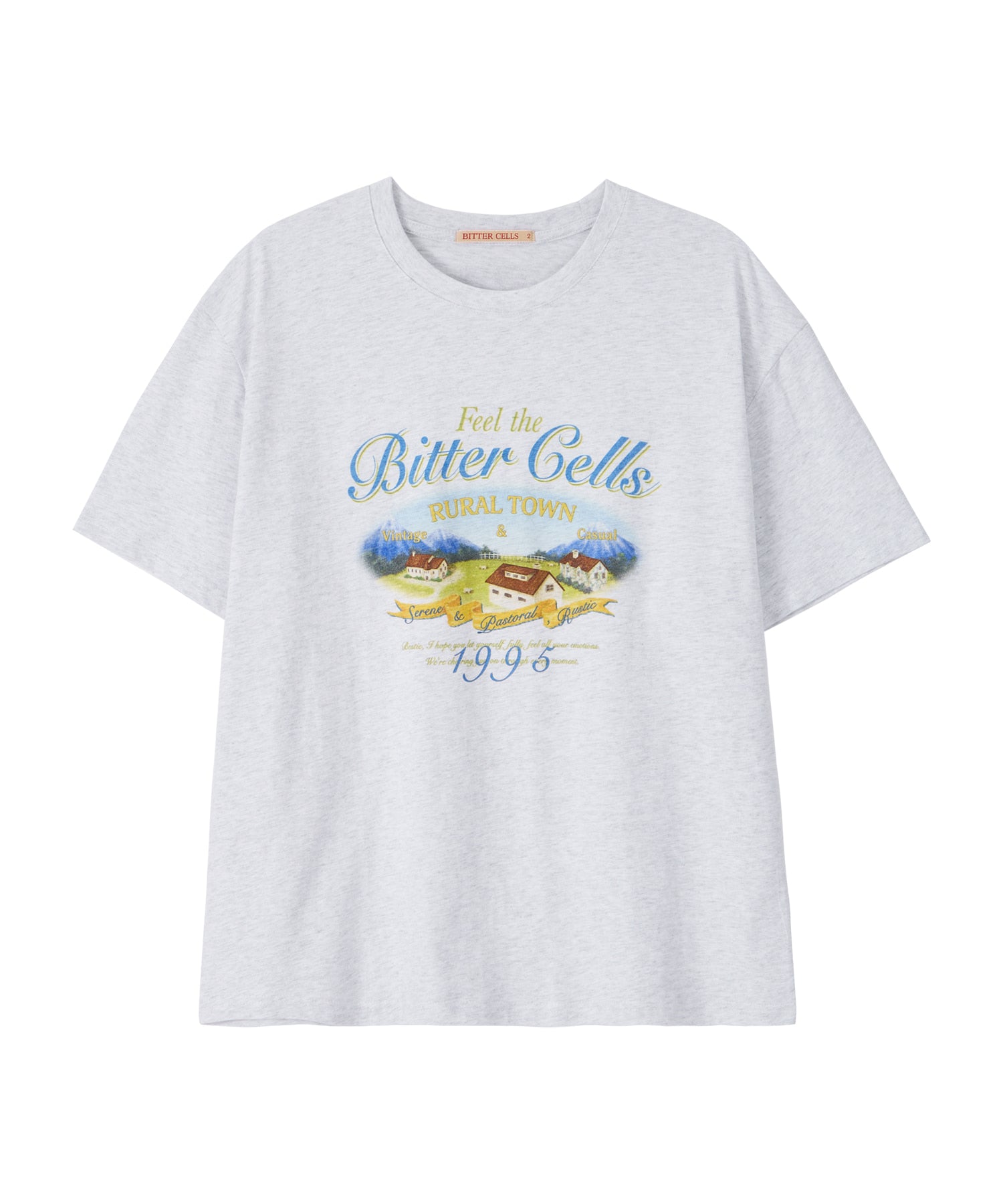 Bitter Cells Rustic Town Tee-Light Grey