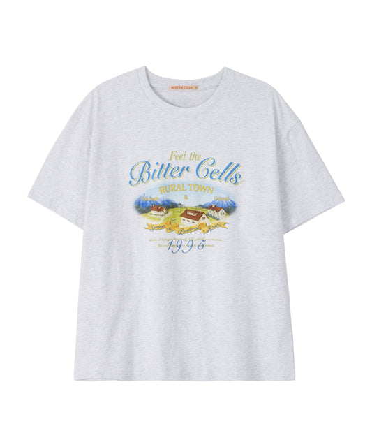 Bitter Cells Rustic Town Tee-Light Grey