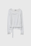 General Idea WOMAN Tie Unbalanced Layered Pullover