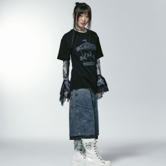 Nice Ghost Club Cat Rides Tee