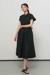 General Idea WOMAN Dolman Sleeve Belted Long Dress