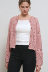 General Idea WOMAN Cable Crochet Cardigan