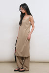 General Idea WOMAN Cooling Semi-Wide Knit Pants [TAUPE]
