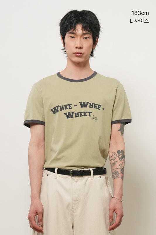 General Idea MAN WHEE Lettering Ringer Tee
