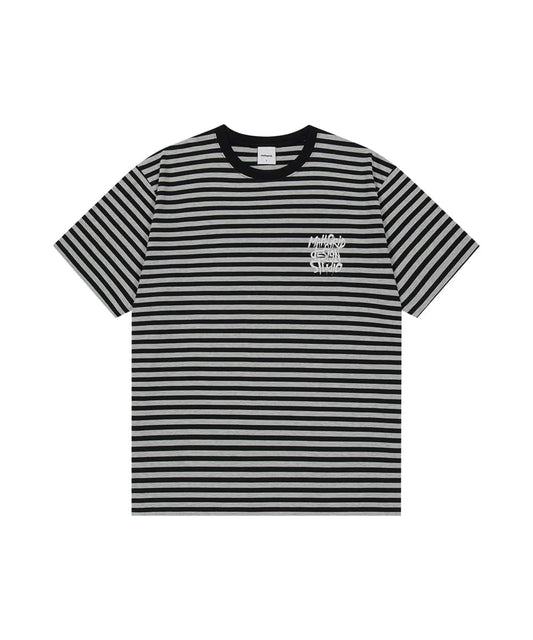 Mahagrid Stripe Slash Logo Tee