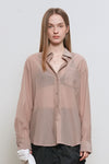 General Idea WOMAN Summer Wrinkle Sheer Shirt
