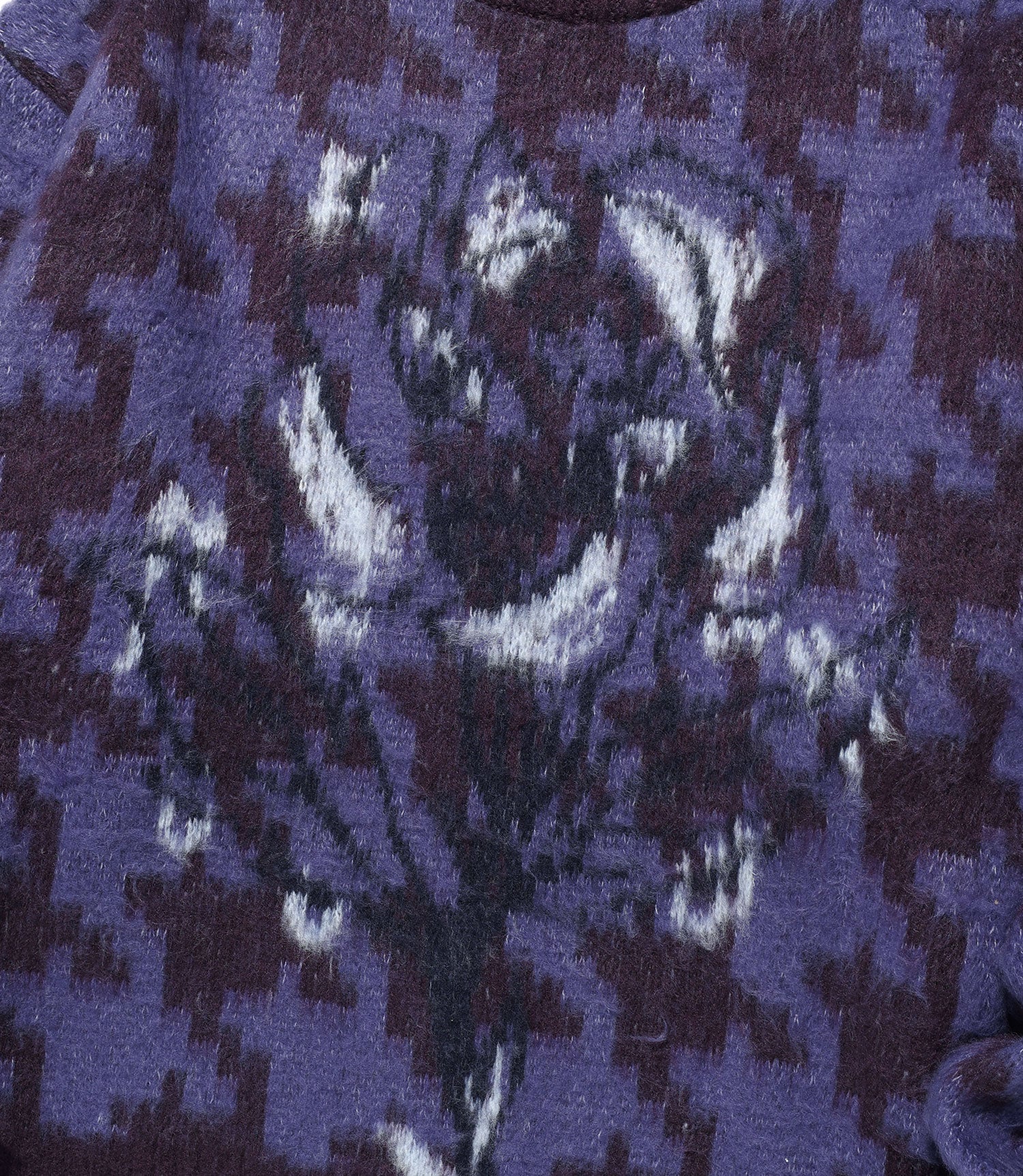 Nice Ghost Club Houndstooth Devil Rose Knit