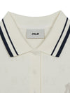 MLB Women's Classic Monogram Tone-on-Tone Jacquard Collar Ops