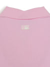 MLB Women's Basic Slim Fit Crop Open Collar Polo T-Shirts