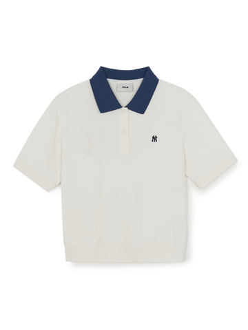 MLB Women's Basic Crop Polo T-Shirts