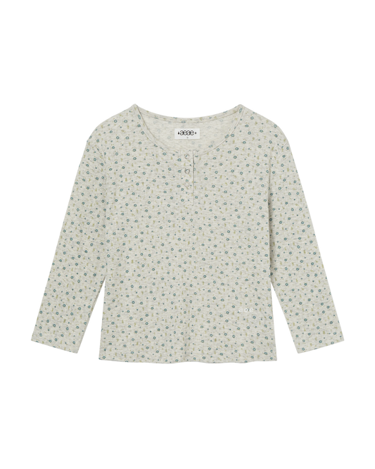 AEAE Flower Henley Neck Tee