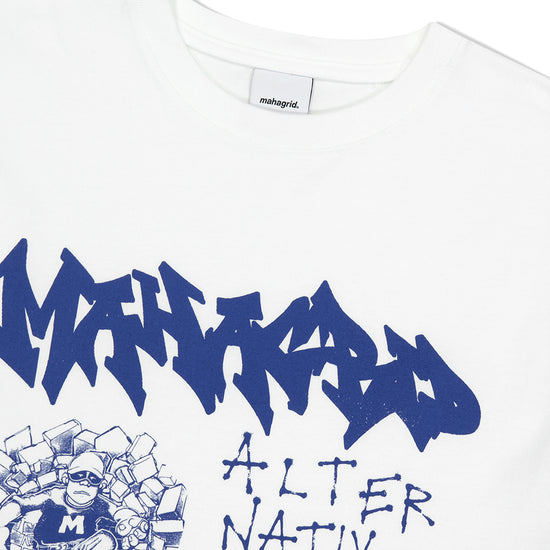 Mahagrid Street Crew Tee White