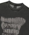 Mahagrid GRUNGE SLOGAN PIGMENT SWEATSHIRT [CHARCOAL]