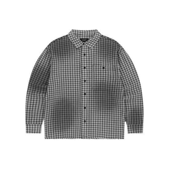 Mahagrid SPRAY DYEING CHECK CROP SHIRT