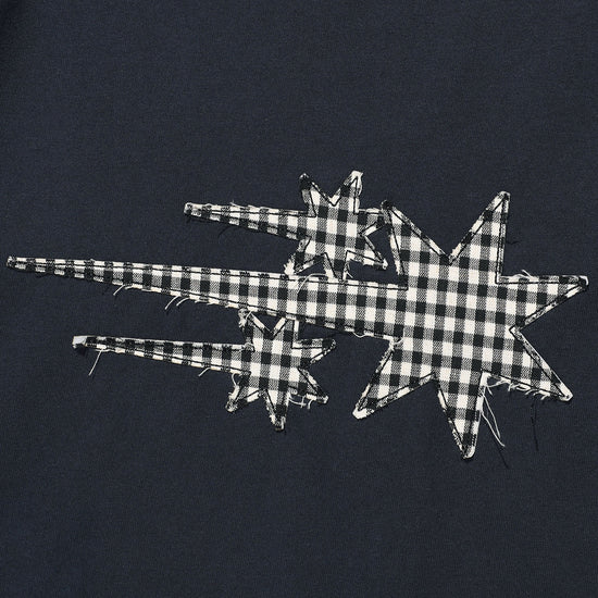 Nice Ghost Club 3 Star Applique 3/4 Sleeve Tee [Navy]