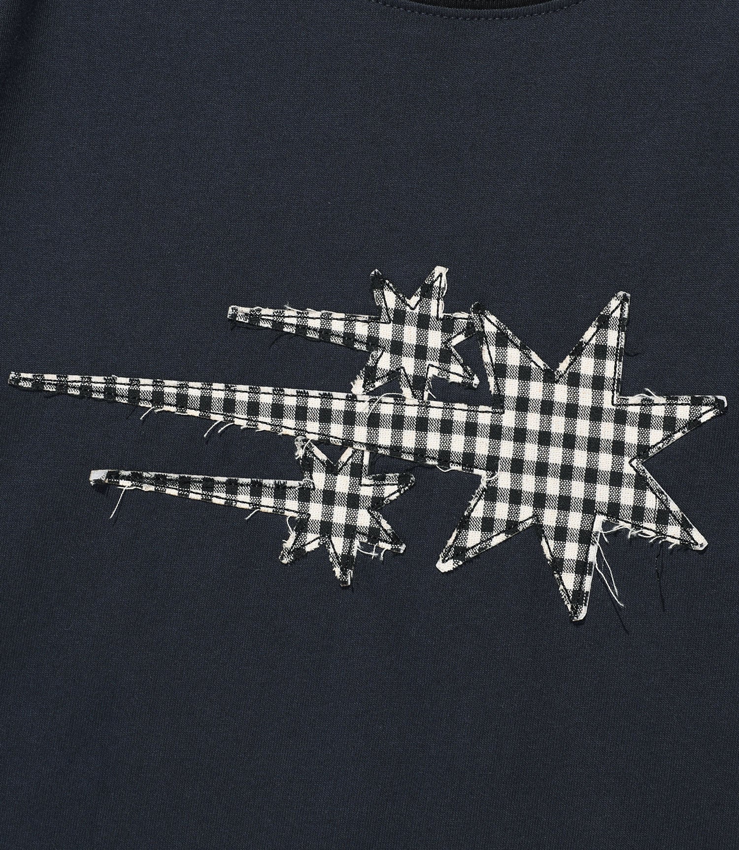 Nice Ghost Club 3 Star Applique 3/4 Sleeve Tee [Navy]