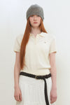 General Idea WOMAN Airy Essential Collar Half Knit