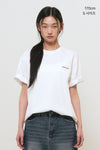 General Idea UNISEX Temperature Cut Cooling Logo Short Sleeve T-Shirt [WHITE]