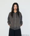 Mahagrid Pigment Stripe Mixed Zip Up Hoodie