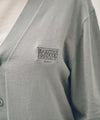 Marithé François Girbaud SMALL CLASSIC LOGO V-NECK KNIT CARDIGAN vintage blue