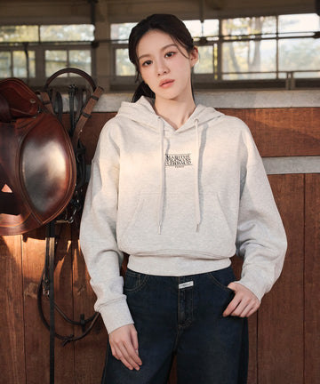 Marithé François Girbaud W Small Classic Logo Crop Hoodie