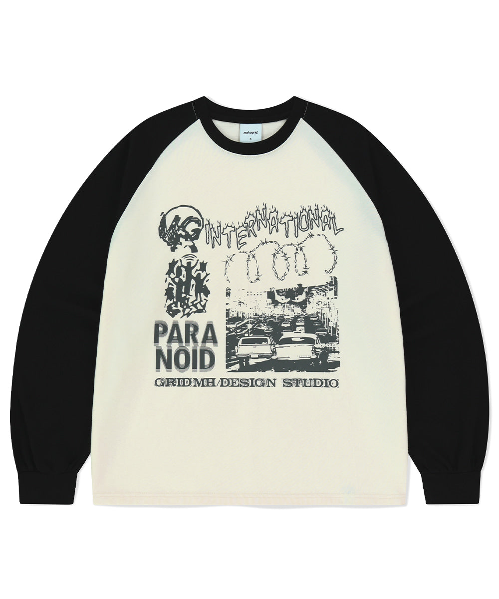 Mahagrid International Raglan Long Sleeve Tee