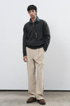 General Idea MAN Single Pleat Corduroy Pants [IVORY] / SBE4M11006