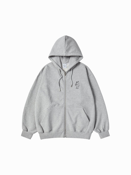 ADLV BASIC AC BEAR HOODIE ZIP UP