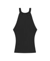 Mahagrid Denim Printed Halter Knit