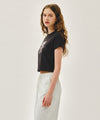 Marithé François Girbaud W SORONA COOL RIBBON GRAPHIC CROP TEE white