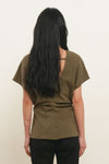 General Idea WOMAN Back Point Drape T-Shirt