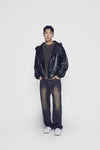 ADLV Front Side Line Semi Tapered Denim Pants