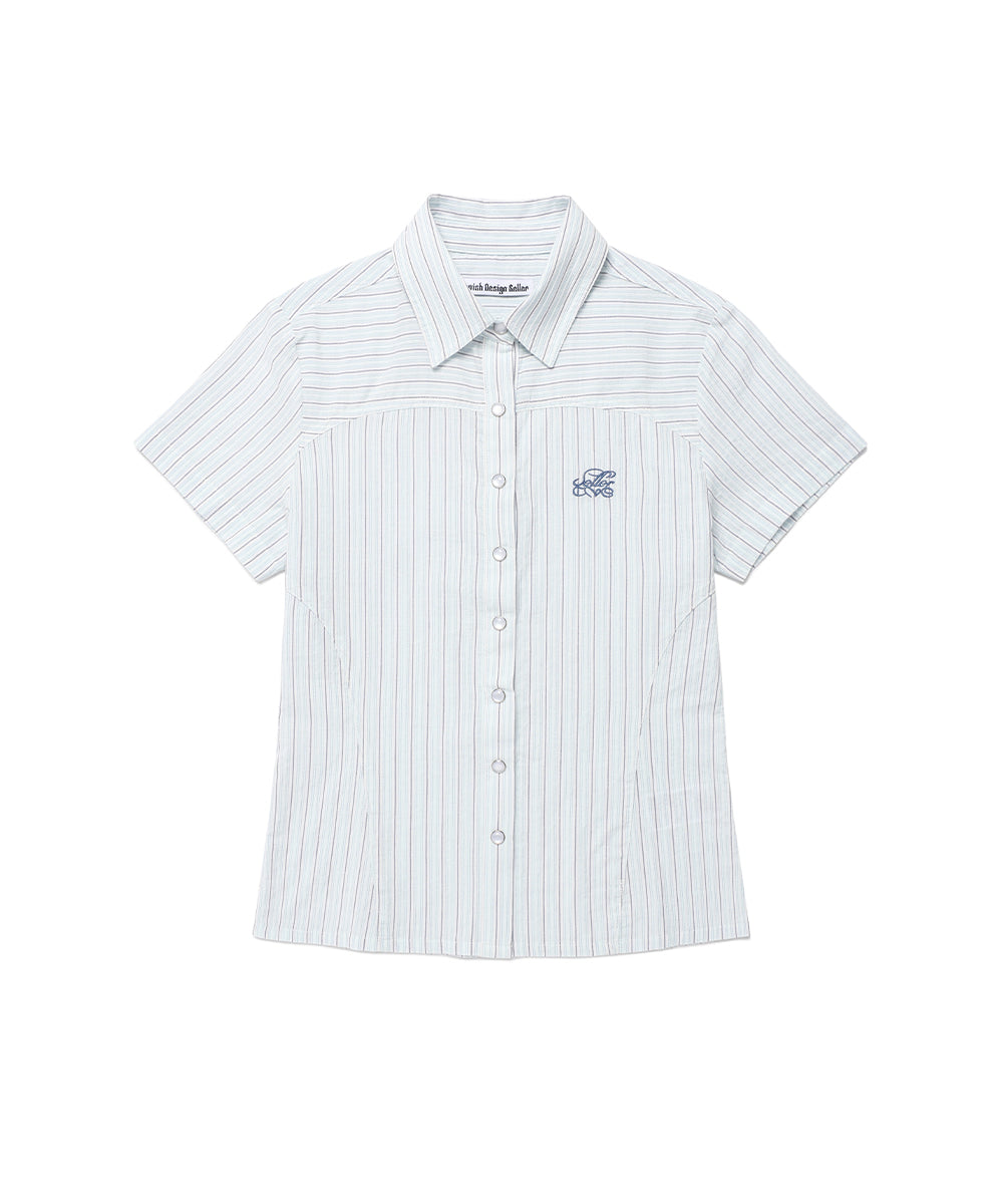 Cavish Women's Striped Half Sleeve Shirt