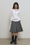 General Idea WOMAN Tie Unbalanced Layered Pullover