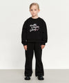 Marithé François Girbaud Kids Hand Writing Logo Crop Sweatshirt Light Pink