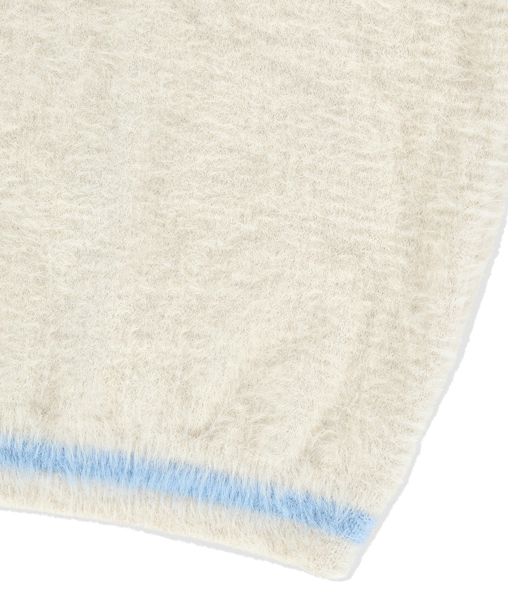 Mahagrid Hairy Collar Knit