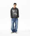Mahagrid Back Logo Washed Denim Pants [Blue]