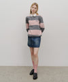 Marithé François Girbaud Classic Logo Stripe Rugby Sweatshirt Blue
