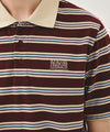 Marithé François Girbaud SMALL CLASSIC LOGO PK COLLAR TEE stripe